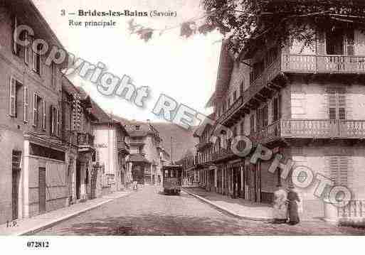 Ville de BRIDESLESBAINS, carte postale ancienne