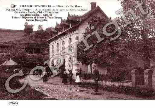 Ville de CHAMBLET, carte postale ancienne