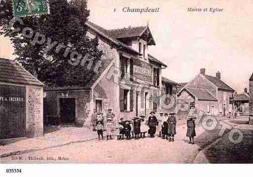 Ville de CHAMPDEUIL, carte postale ancienne