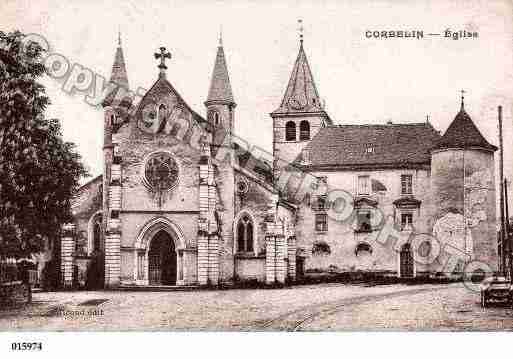 Ville de CORBELIN, carte postale ancienne