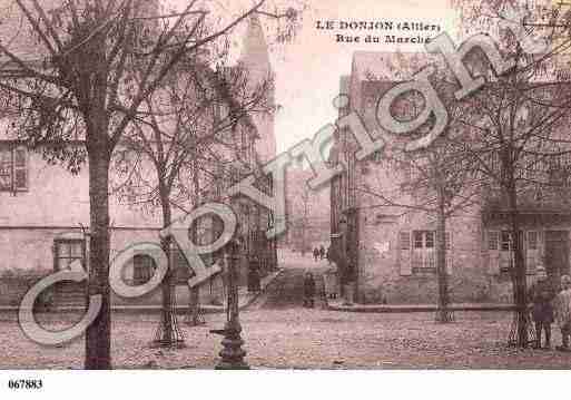 Ville de DONJON(LE), carte postale ancienne