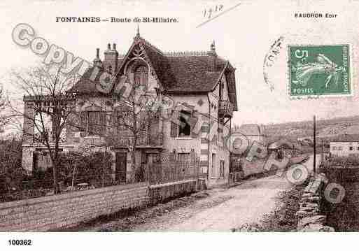 Ville de FONTAINES, carte postale ancienne