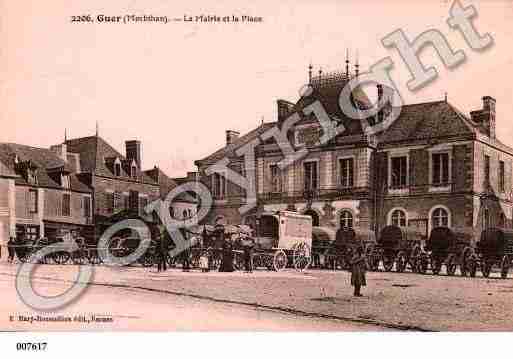 Ville de GUER, carte postale ancienne