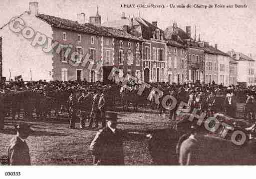 Ville de LEZAY, carte postale ancienne