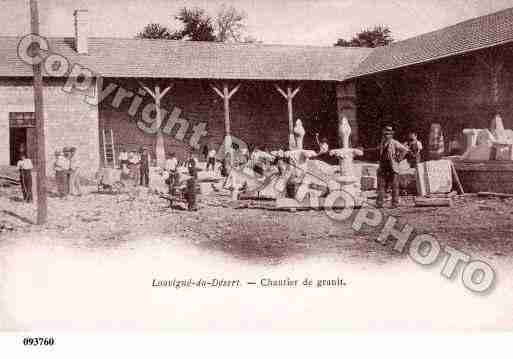Ville de LOUVIGNEDUDESERT, carte postale ancienne