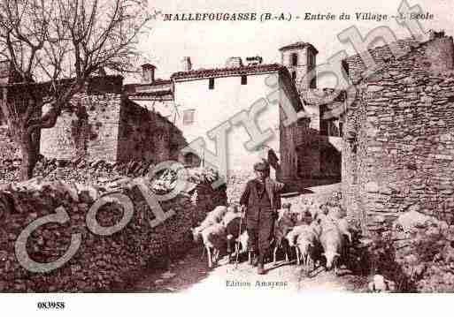 Ville de MALLEFOUGASSEAUGES, carte postale ancienne