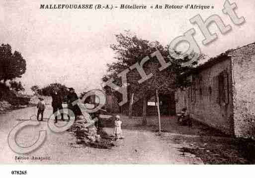 Ville de MALLEFOUGASSEAUGES, carte postale ancienne