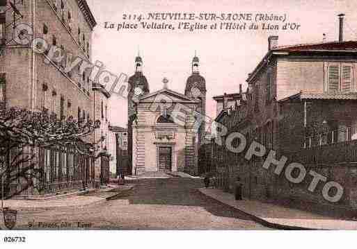 Ville de NEUVILLESURSAONE, carte postale ancienne