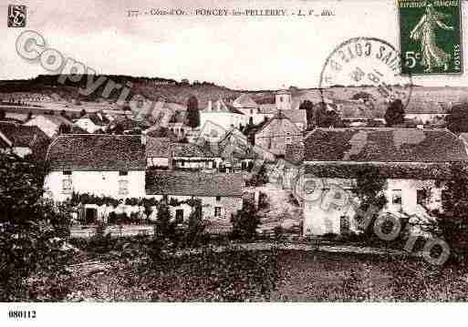 Ville de PONCEYLESPELLEREY, carte postale ancienne