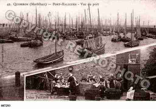 Ville de QUIBERON, carte postale ancienne
