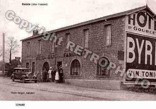 Ville de RAZES, carte postale ancienne