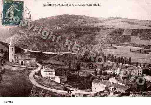 Ville de SAINTPREJETD\'ALLIER, carte postale ancienne