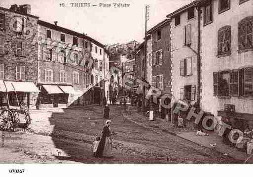 Ville de THIERS, carte postale ancienne