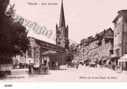 Ville de TULLE, carte postale ancienne