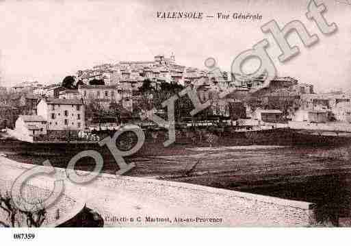 Ville de VALENSOLE, carte postale ancienne