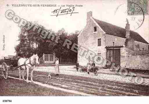 Ville de VILLENEUVESURVERBERIE, carte postale ancienne