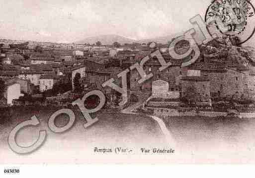 Ville de AMPUS, carte postale ancienne