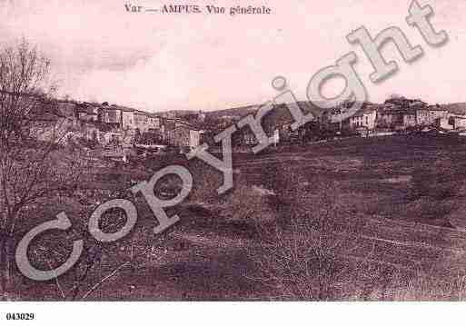 Ville de AMPUS, carte postale ancienne