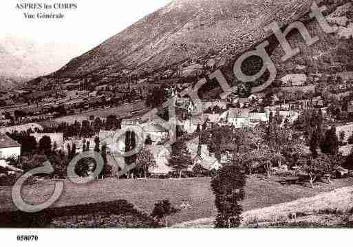 Ville de ASPRESLESCORPS, carte postale ancienne