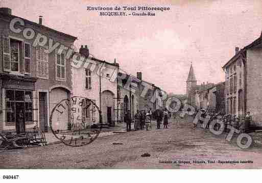 Ville de BICQUELEY, carte postale ancienne