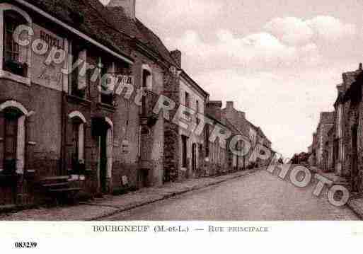 Ville de BOURGNEUFENMAUGES, carte postale ancienne