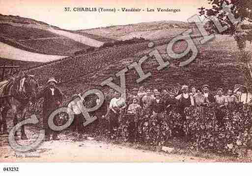 Ville de CHABLIS, carte postale ancienne