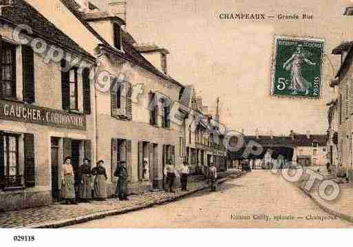 Ville de CHAMPEAUX, carte postale ancienne