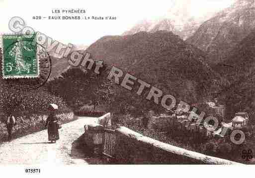 Ville de EAUXBONNES, carte postale ancienne