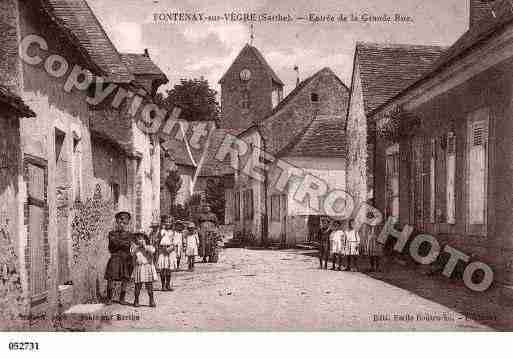 Ville de FONTENAYSURVEGRE, carte postale ancienne