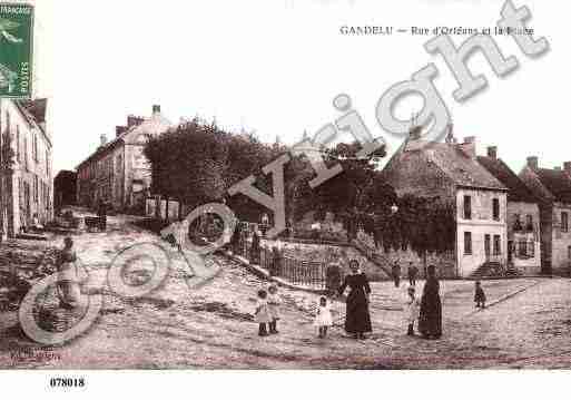 Ville de GANDELU, carte postale ancienne