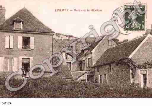 Ville de LORMES, carte postale ancienne