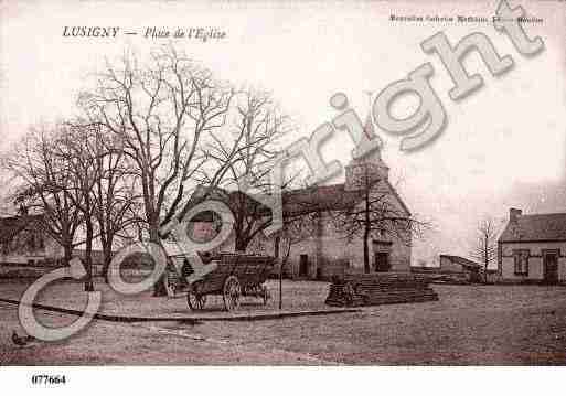 Ville de LUSIGNY, carte postale ancienne