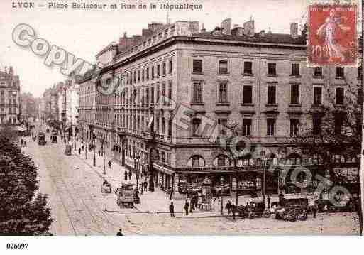 Ville de LYON, carte postale ancienne