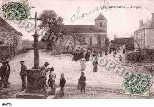 Ville de MENADES, carte postale ancienne