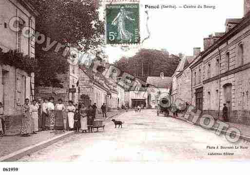 Ville de PONCESURLELOIR, carte postale ancienne