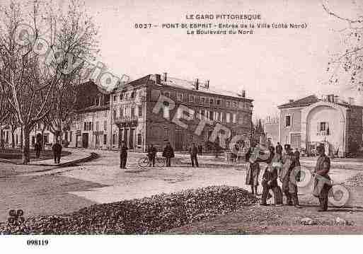 Ville de PONTSAINTESPRIT, carte postale ancienne