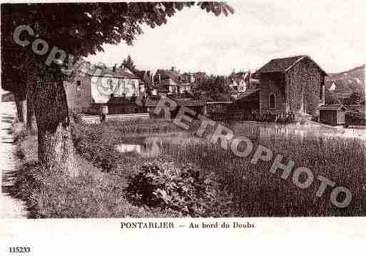 Ville de PONTARLIER, carte postale ancienne