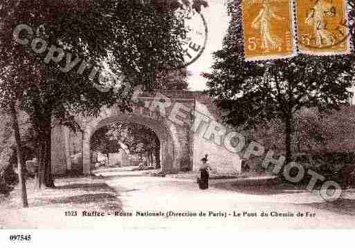 Ville de RUFFEC, carte postale ancienne