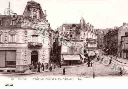 Ville de THIERS, carte postale ancienne