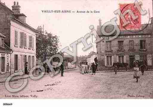 Ville de VAILLYSURAISNE, carte postale ancienne