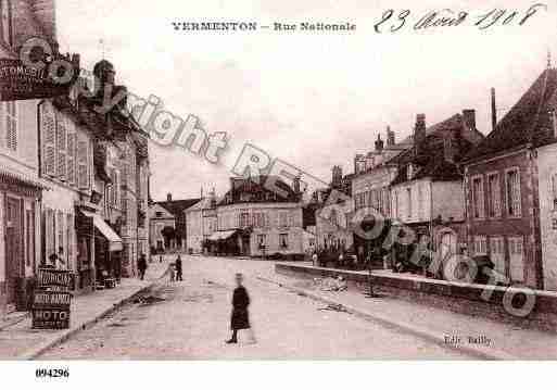 Ville de VERMENTON, carte postale ancienne