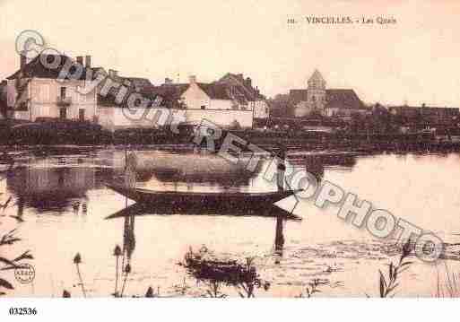 Ville de VINCELLES, carte postale ancienne