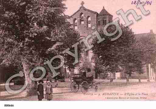 Ville de AUBAZINE, carte postale ancienne