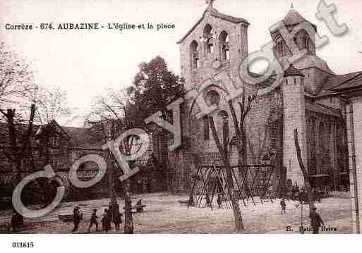 Ville de AUBAZINE, carte postale ancienne