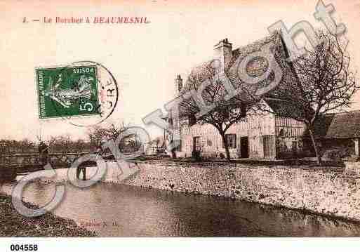 Ville de BEAUMESNIL, carte postale ancienne