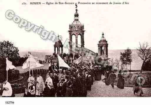 Ville de BONSECOURS, carte postale ancienne