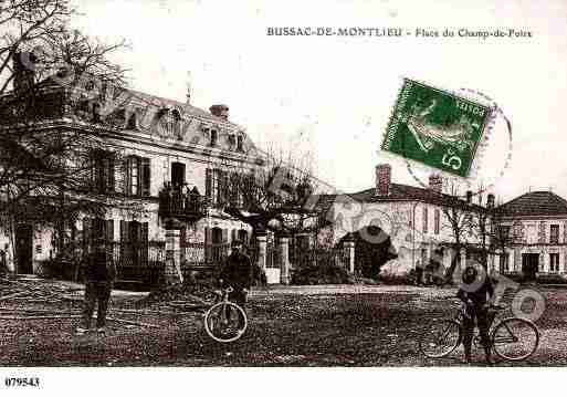 Ville de BUSSAC, carte postale ancienne