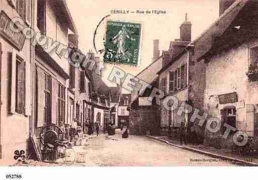 Ville de CERILLY, carte postale ancienne