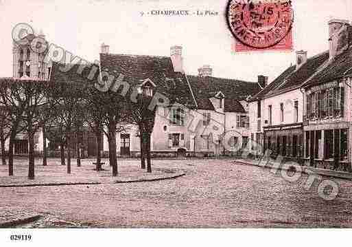 Ville de CHAMPEAUX, carte postale ancienne