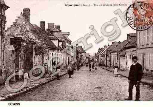 Ville de CHAVIGNON, carte postale ancienne
